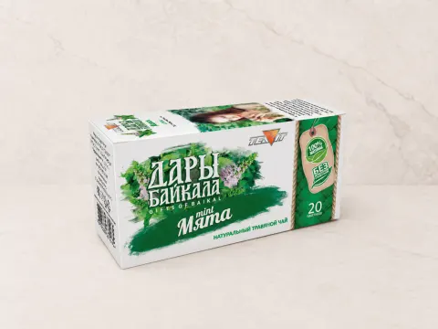 Травяной чай «Тиавит Дары Байкала — Мята», 20 фильтр-пакетов × 1,5г