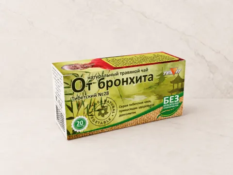 Травяной чай «Тиавит Тибетский №28 — При бронхите», 20 фильтр-пакетов × 1,8г