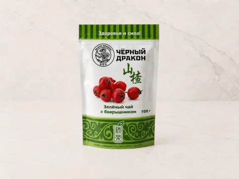 Зелёный чай «Чёрный Дракон» с боярышником 100г