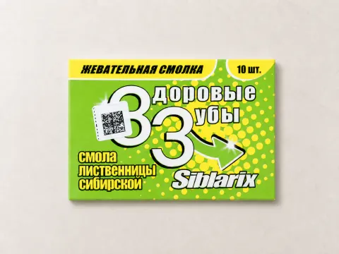 Жевательная смолка из лиственницы, 10шт.