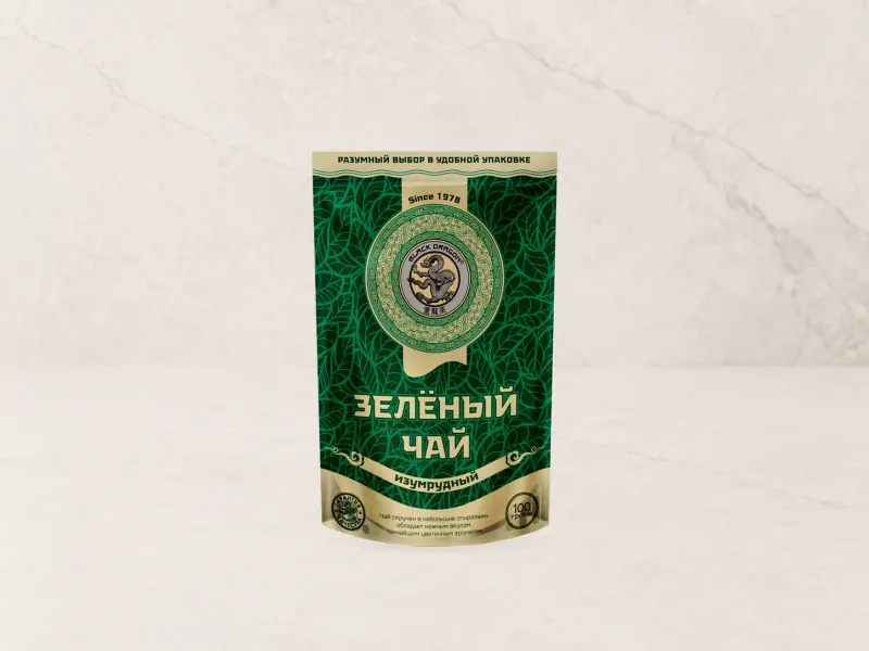 Зелёный чай «Чёрный Дракон» «Изумрудный» 100г