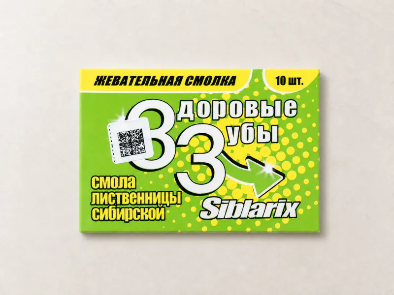 Жевательная смолка из лиственницы, 10шт.